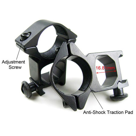 2 pcs 25mm 1 Inch 1" Ring tactical Weaver Scope torch Rail Mount